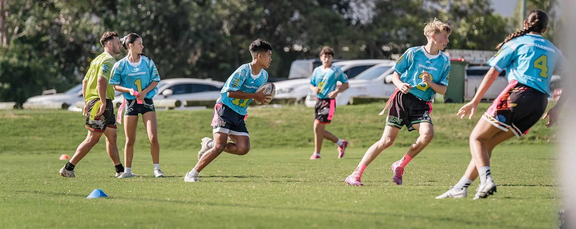 Male and female Tag players competing at a Challenger Series event