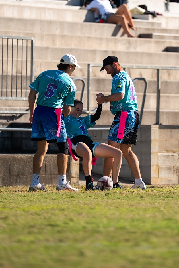 Challenger Series teammates sharing an event moment